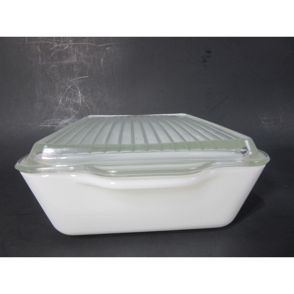 Vtg Pyrex Dish Set White Blue Butterprint Amish 501-503 Refrigerator Rooster - Picture 4 of 16